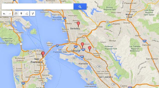 Here are some of the places that Ars tracked Cyrus Farivar to in February 2014.