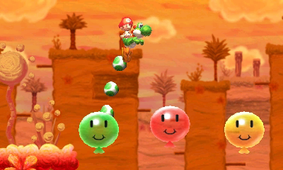 Oh look, here's the part where you jump on happy balloons, just like in <i>Yoshi's Island</i>.