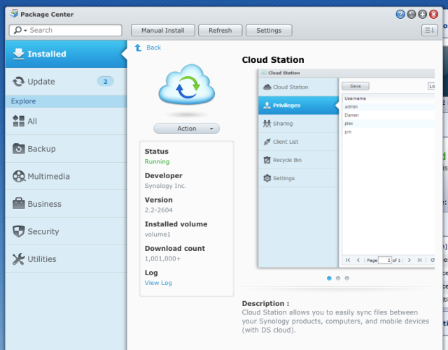 synology cloud station backup setup