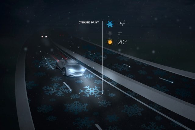 A mock-up of the glowing highway's potential from its designers.