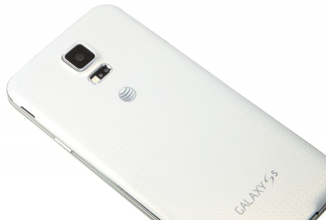The back of the Galaxy S5.
