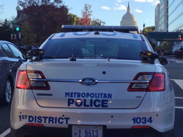 This Washington, DC, patrol car has two LPRs mounted on each side. The nation's capitol boasts one of highest concentrations of LPR deployments.