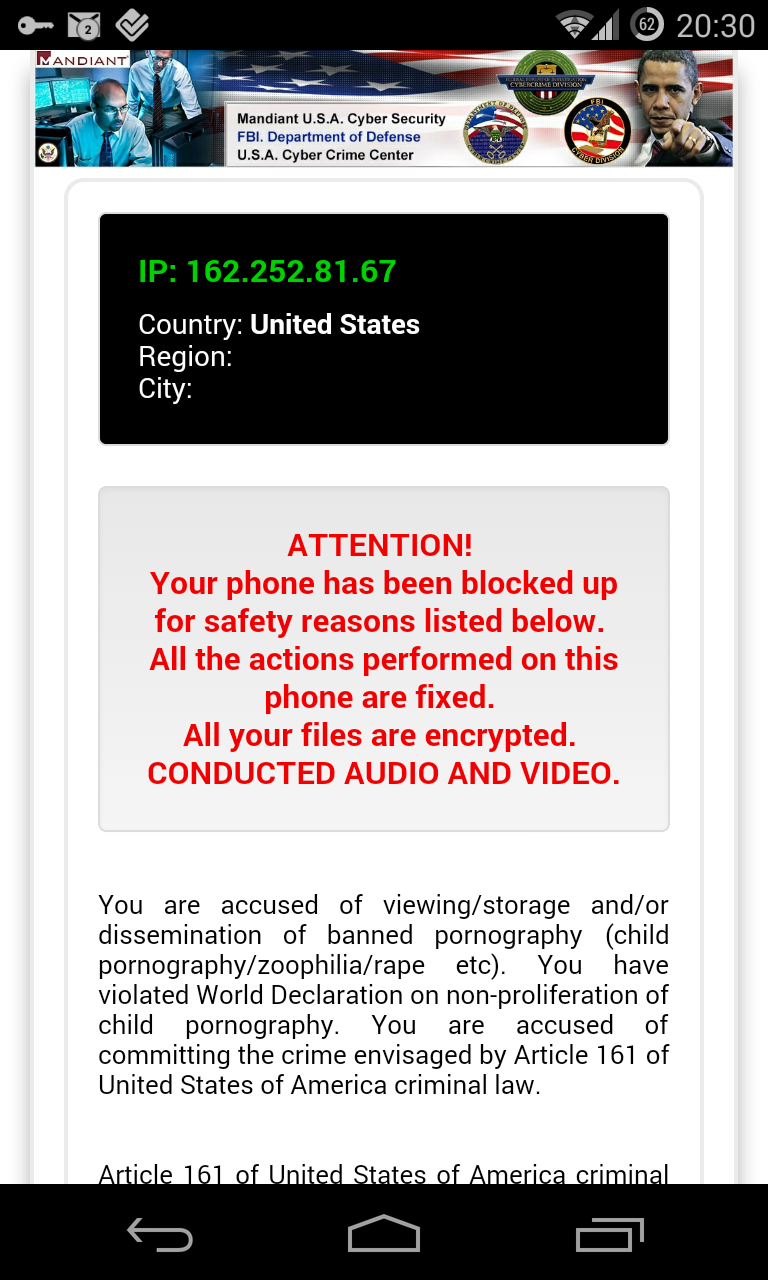 Your Android phone viewed illegal porn. To unlock it, pay a $300 fine | Ars  Technica