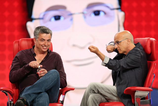 Eddy Cue (left) and Jimmy Iovine (right).