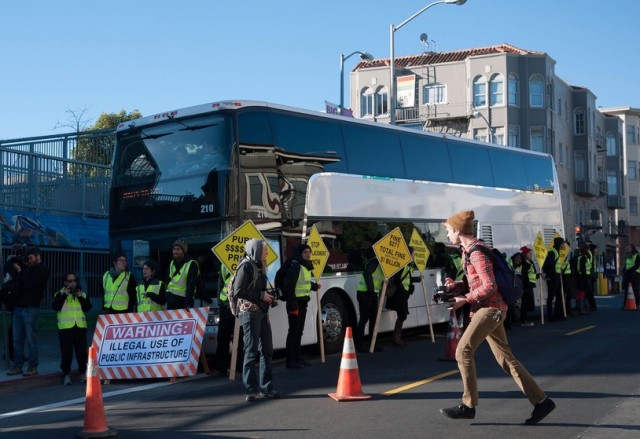 Bus-focused protest in San Francisco on Dec. 9, 2013.