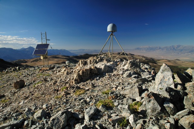 A GPS station in the Sierra Nevada.