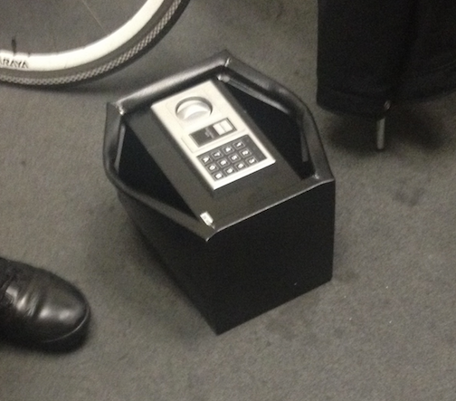 The safe delivered to Ninemsn's offices today. 