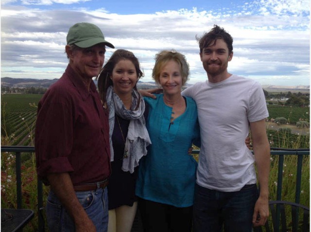 Kirk Ulbricht (left) and Lyn Ulbricht (second from right) visited with their son, Ross Ulbricht (right), in California weeks before his arrest in October 2013.