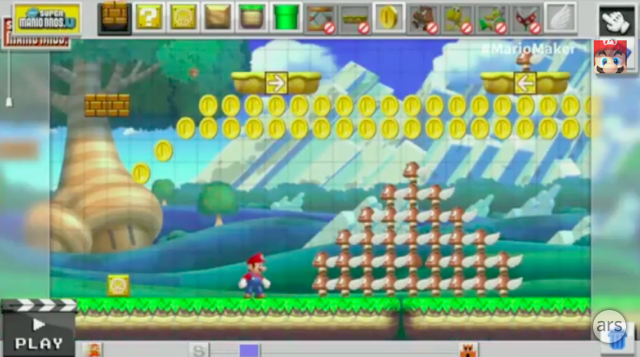 <i>Mario Maker</i> will let players create basic 2D Mario levels on the Wii U.