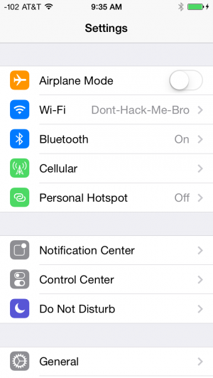 Until iOS 8 gets here, you might consider turning off Wi-Fi in iOS 7 while you're out in public.