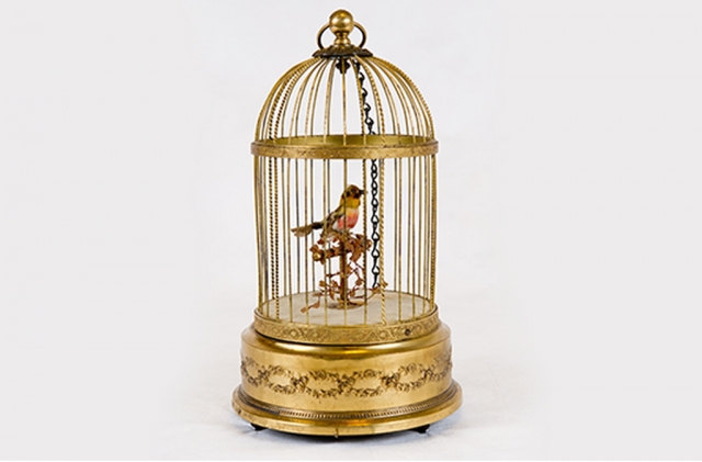 The bird that allegedly started it all, bought by Walt Disney in New Orleans in the 1950s. 