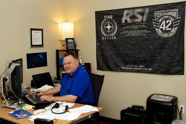 Peterson at his former gig as head of Cloud Imperium's Austin branch.