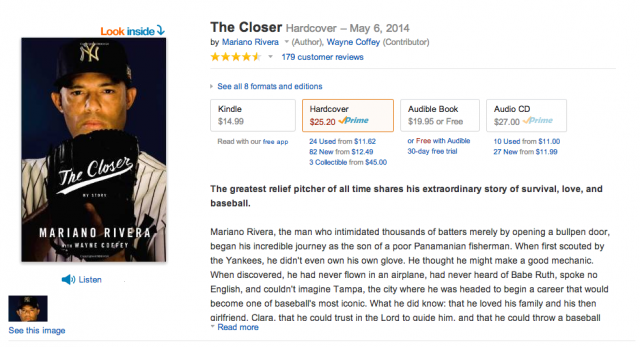 A Hachette title currently being sold at $14.99, the price Amazon is fighting against. 