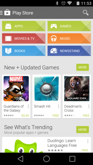 This is what the Play Store looks like, if you've forgotten.