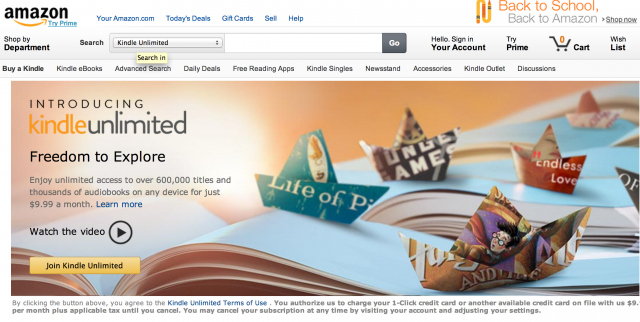 your kindle unlimited subscription