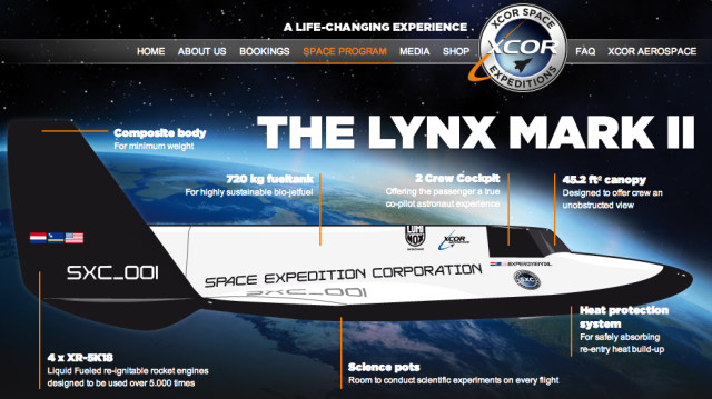 The XCOR Lynx Mark II.