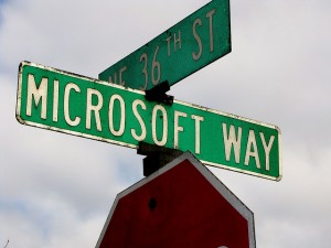 The Microsoft Way? Top-down, waterfall-ish. 
