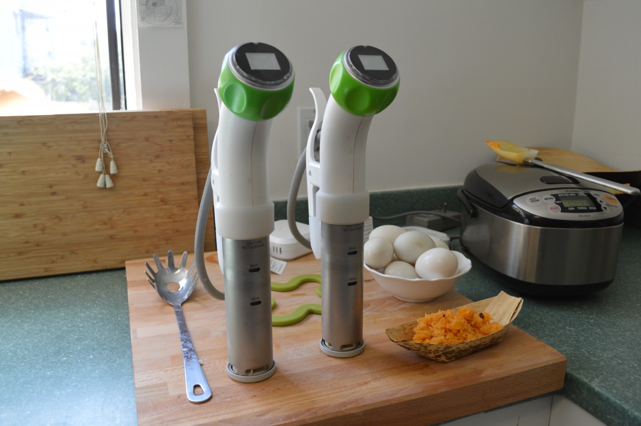 The original Nomiku stands at attention in the company's kitchen.