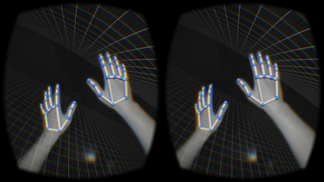 The Leap Motion already tracks hands very well, and the new SDK lets the Leap keep working while attached to your face.