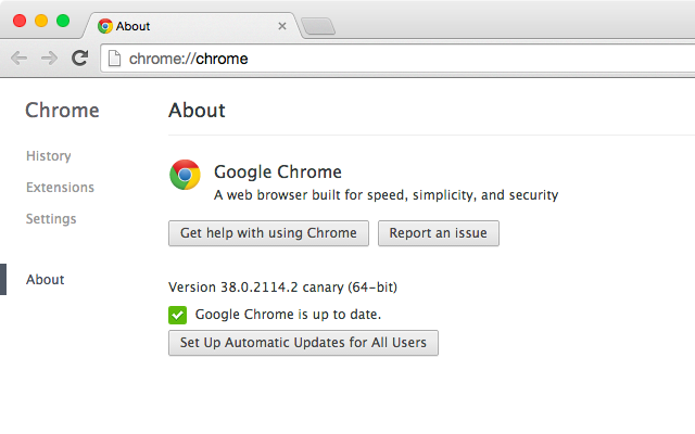 64-bit Chrome running on the OS X Yosemite public beta. It's beta software all the way down!