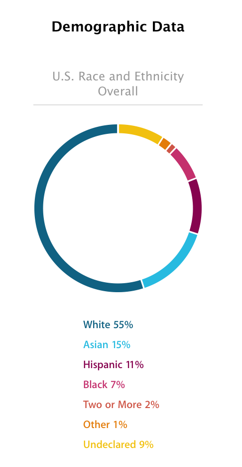 Apple's ethnicity numbers in the US may be more diverse than other giant tech companies, but today's charts don't explain how Apple Store employees fit into sub-categories like "tech" and "leadership."