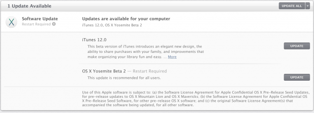 Beta users will also get a new build of iTunes 12.