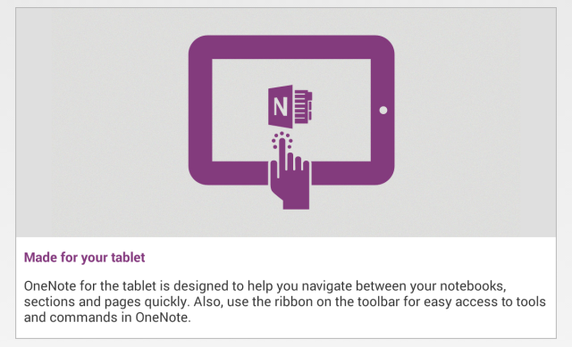 onenote tablet