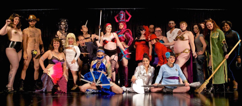 Photos of the 2014 show weren't allowed, but this 2013 Glitter Guild cast shot gives you a pretty good idea of what went down.