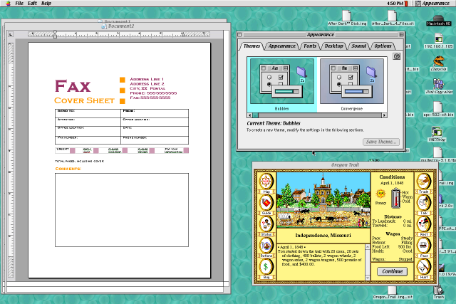 Welcome to Mac OS 9! We hope you like grey rectangles.