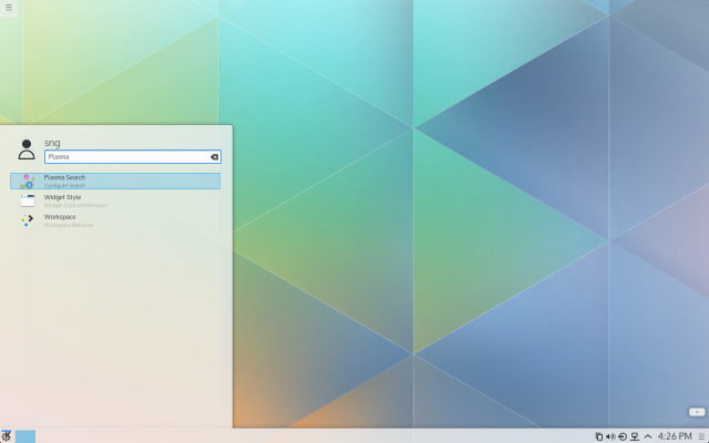 Searching for files in Plasma 5.