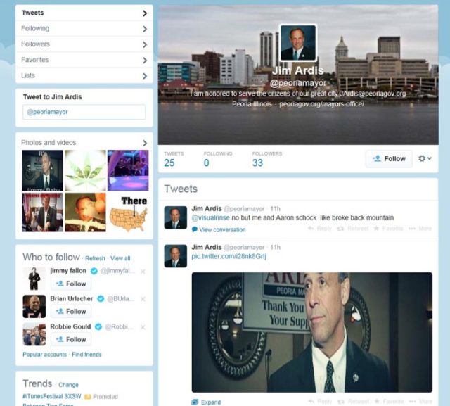 Arrest over Twitter parody of mayor wasn’t “unreasonable,” Peoria says