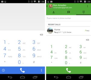 Google Dialer and Hangouts Dialer.