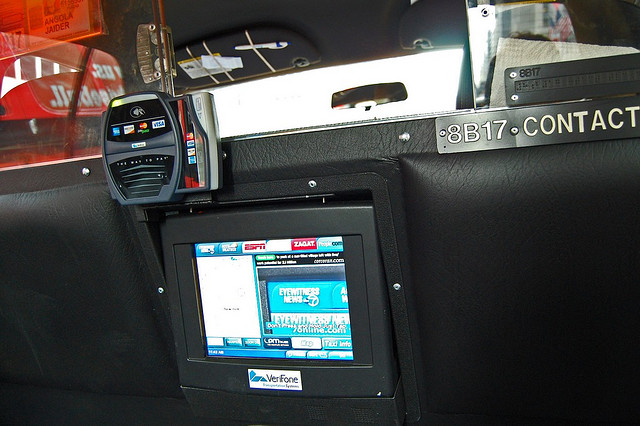 The contactless payment terminal in New York City cabs are brought to you by Verifone.