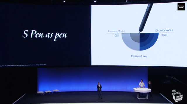 The new S Pen supports more pressure sensitivity levels than before.