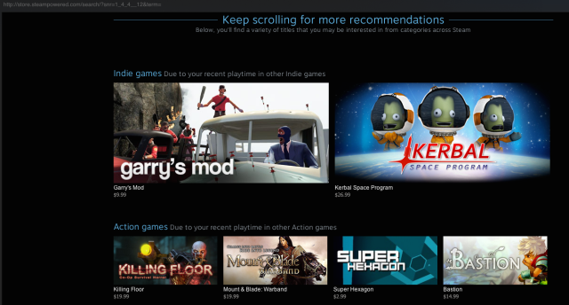 Steam update helps you discover games you're interested in