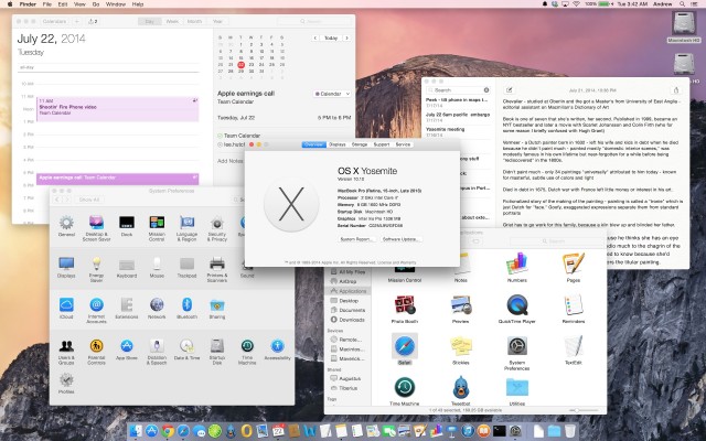 OS X Yosemite as of the Public Beta.