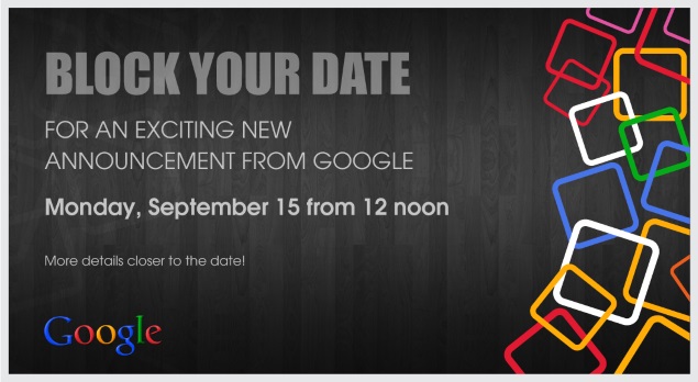 Google sends event invites out to Indian press, must be 