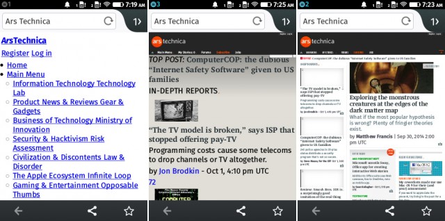 Ars Technica, as rendered three different times by the Cloud FX. It's "finished" loading.