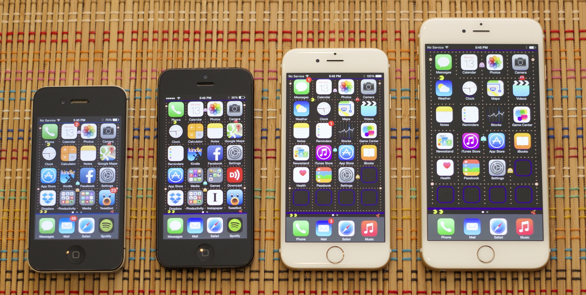 Comparing the original iPhone to the iPhones 6 and 6 Plus