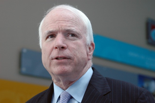 Sen. John McCain threatened to take away the NFL's antitrust exemption if it doesn't stop blacking out TV broadcasts.