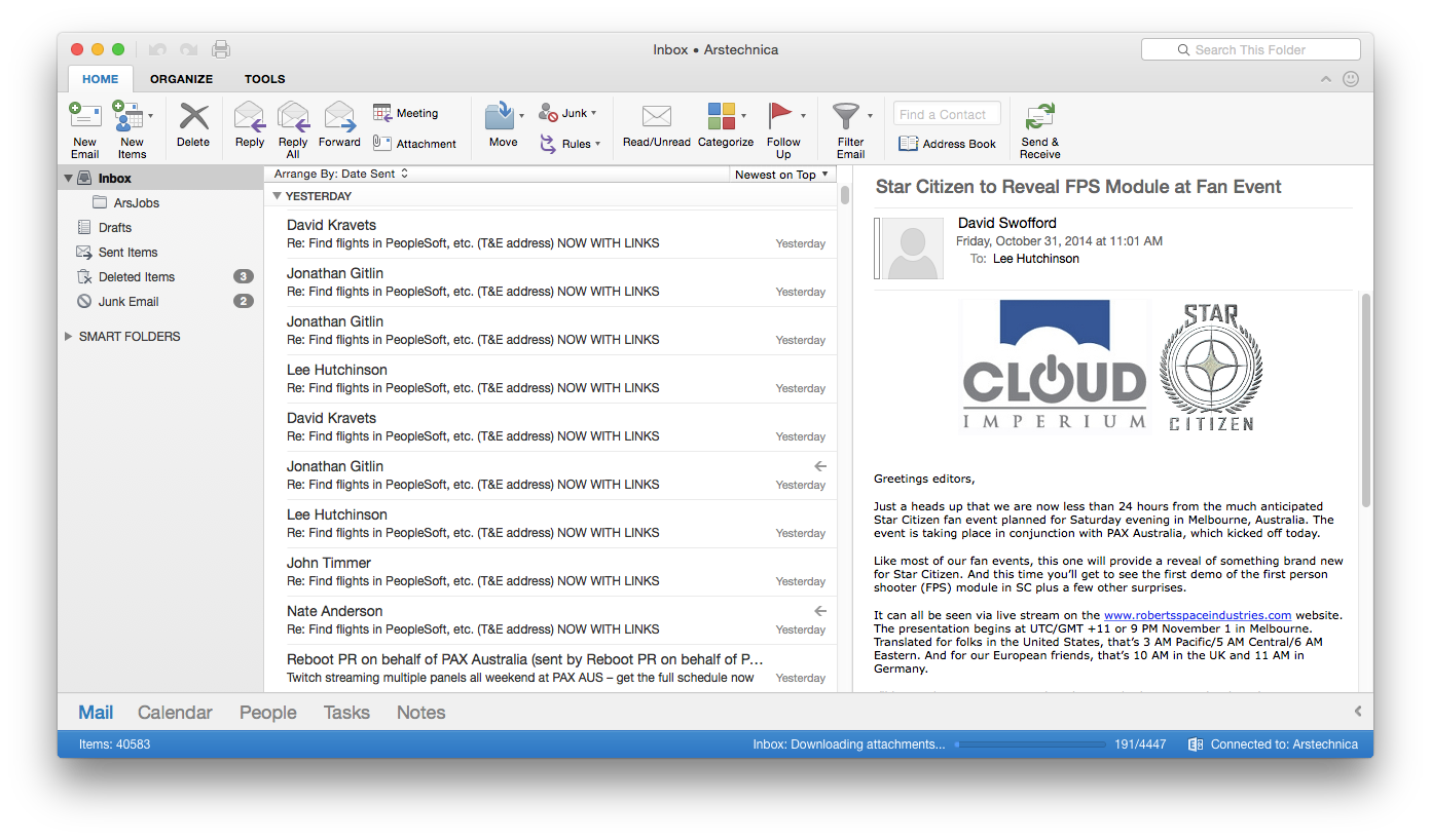 mac mail to outlook for mac