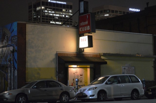 The illustrious Stork Club, on Telegraph Avenue in Oakland.