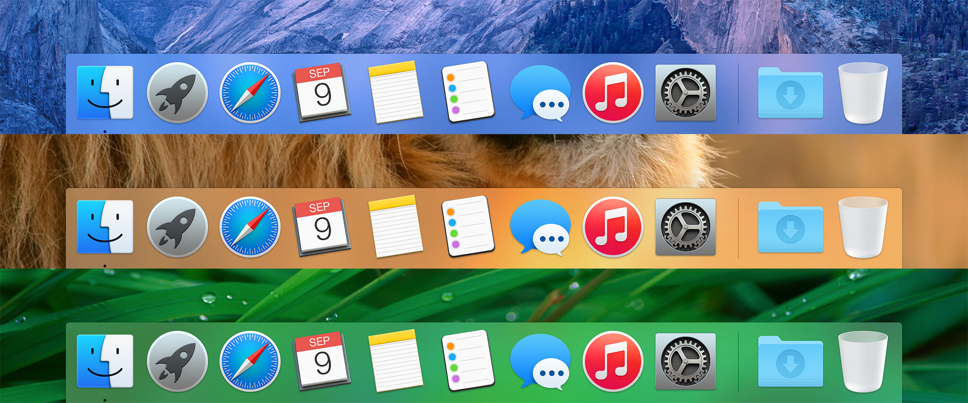 The many faces of the Yosemite Dock.