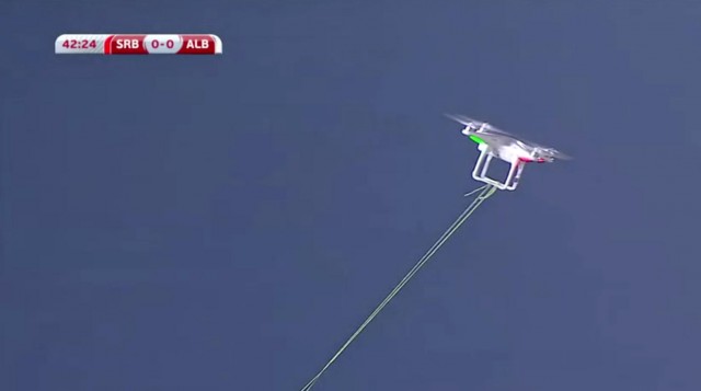 Rogue Albanian drone flies over Serbian soccer stadium, cancelling match