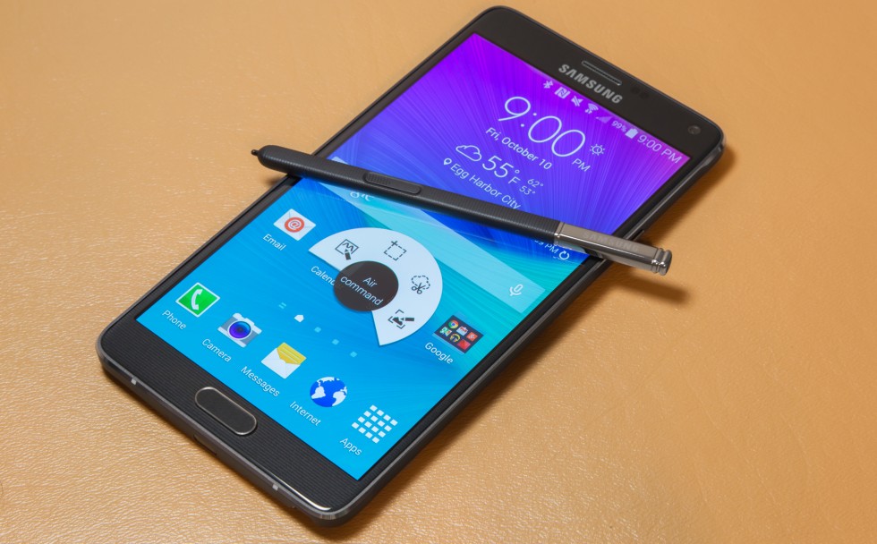 The Galaxy Note 4.