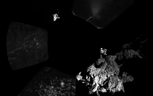 A panorama of Philae's current home.