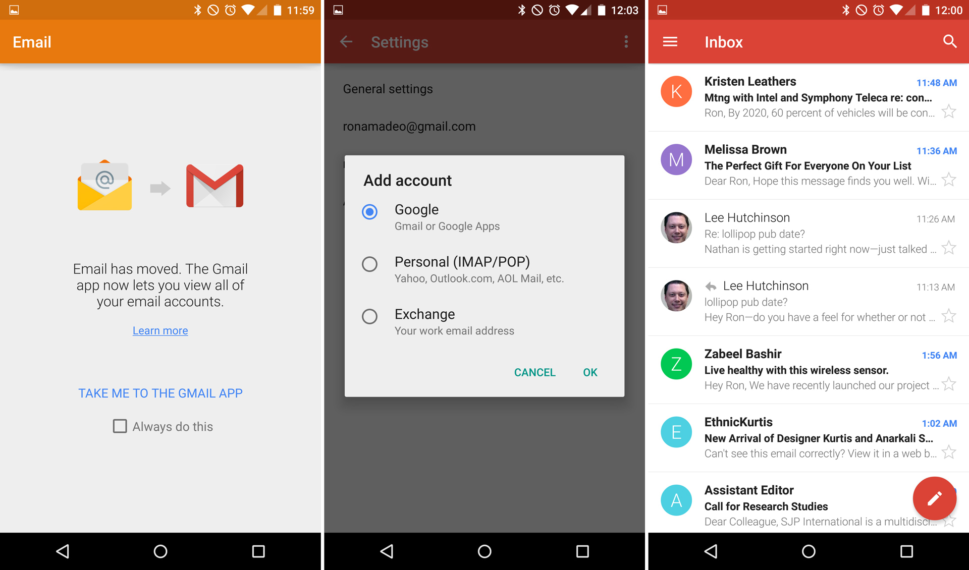 android automatic email sender