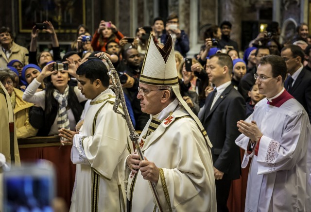 Pope Francis during Holy Week 2014.