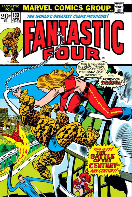 First presented in Fantastic Four #133, 1973. Written by Gerry Conway. Drawn by Ramona Fradon. Inks by Joe Sinnott.