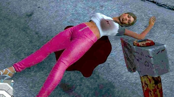 An image from <i>GTA V</i> used to highlight the game's sexual violence in a Change.org petition.